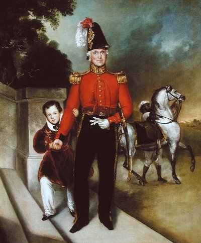 General Sir James Dennis (1778-1855) oğluyla birlikte, şarj aletini 1843