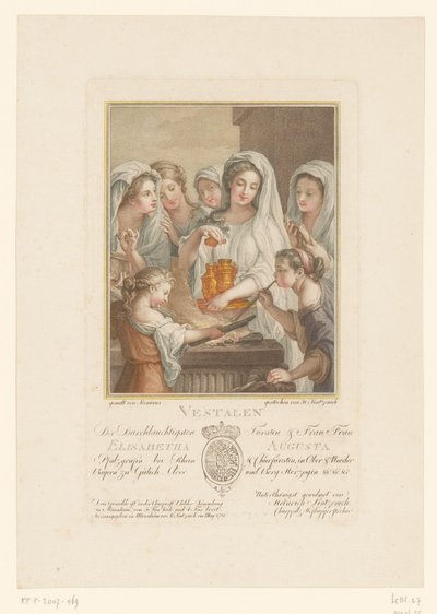 Bir sunakta kurban kesen Vesta Bakireleri by Heinrich Sintzenich