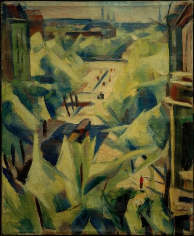 Mundsburger Damm ve şehir merkezindeki stüdyodan görünüm by Heinrich Stegemann