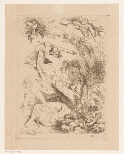 Şimşon Filistlileri yendi öfke (Ira) Ölümcül Günahlar ve Düşüş (dizi başlığı) by Heinrich Vianden