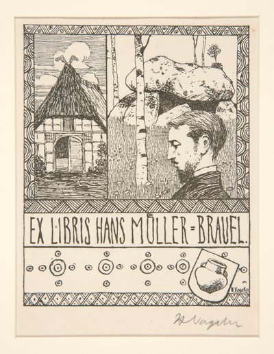 Kitapçık: Eks Libris Hans Mueller-Blauel by Heinrich Vogeler