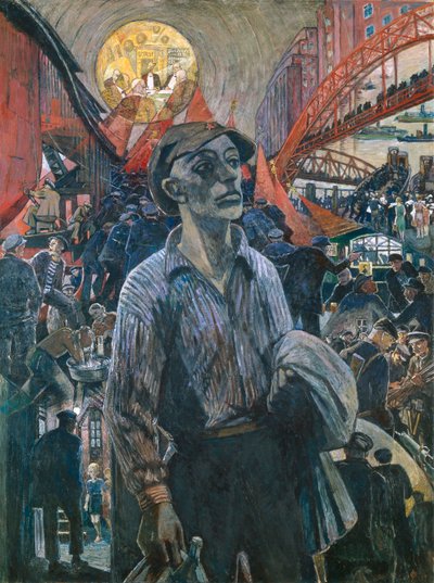 Hamburg Tersanesi İşçisi Hamburg Yoldaş, 1928. by Heinrich Vogeler