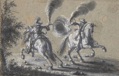 Birbirine Ateş Eden İki Atlı, 1600-1677. by Heinrich Werdmuller