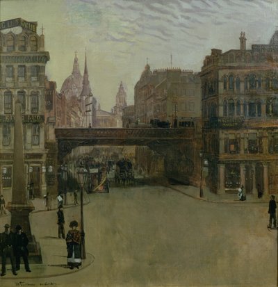 Ludgate Tepesi, 1884 by Heinrich Wilhelm Truebner