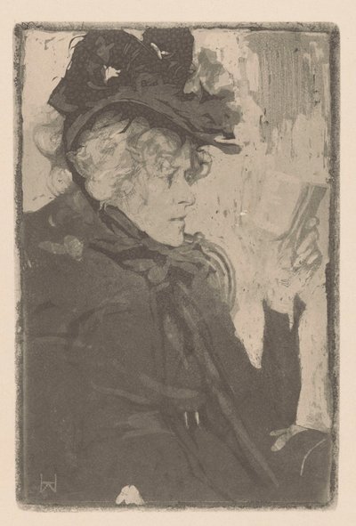 okuyan kadın by Heinrich Wolff