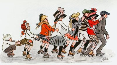 Alex çevresinde paten kulübü by Heinrich Zille