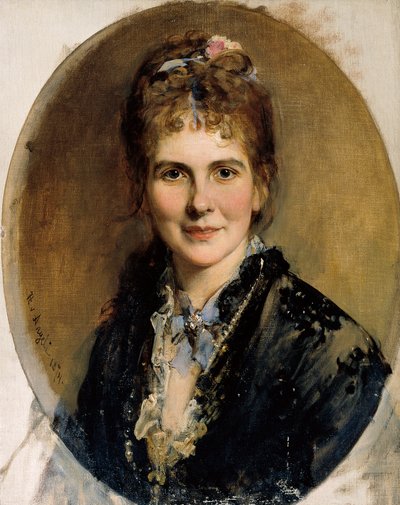 Genç bir kadının büstü by Heinrich von Angeli
