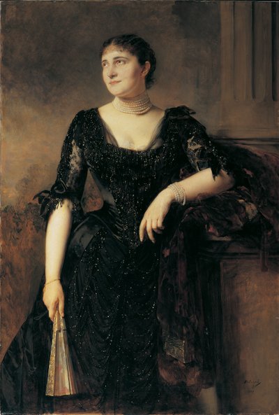 bir bayanın portresi by Heinrich von Angeli