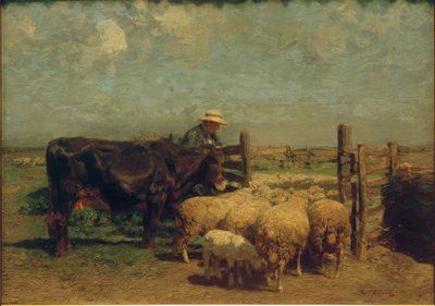 koyun ağılında by Heinrich von Zügel