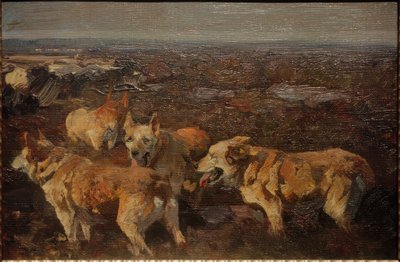 köpekler by Heinrich von Zügel