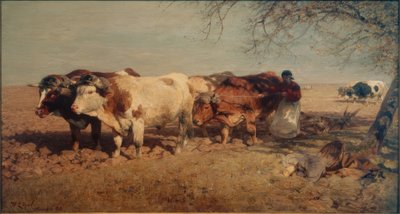 Dört öküz takımı by Heinrich von Zügel