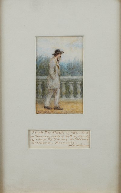 Alfred, Lord Tennyson, Bahçesinde by Helen Allingham