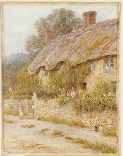 Wells, Somerset yakınlarındaki kır evi by Helen Allingham