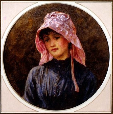 Bir Kızın Portresi (kağıt üzerine sulu boya) by Helen Allingham