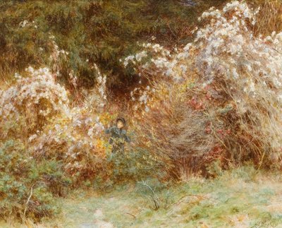 Travellers Joy: Bir Surrey Hedgerow (kağıt üzerinde wc) by Helen Allingham