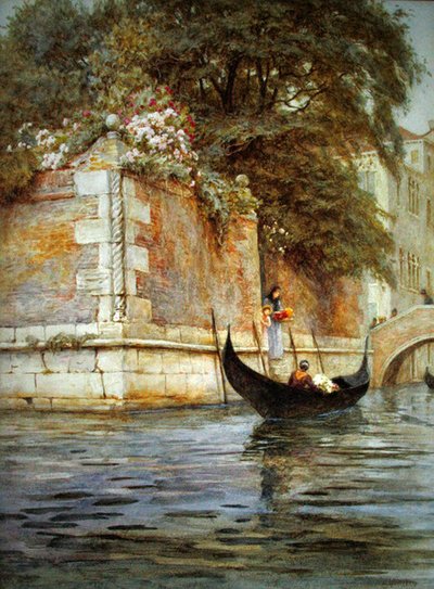 Venedik (kağıt üzerine sulu boya) by Helen Allingham