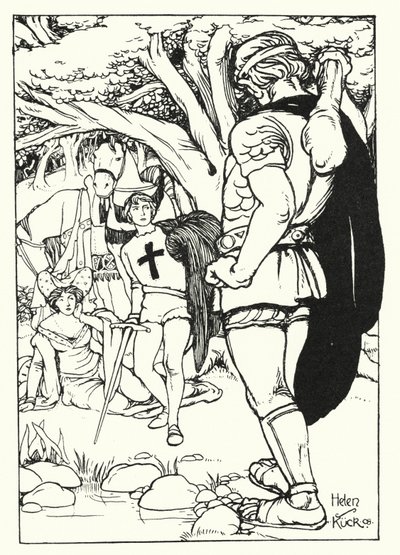 Kızıl Haç Dev Orgoglio ile buluşuyor (gravür) by Helen S. Kuck