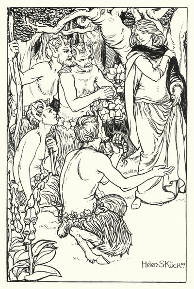 Una Satirler tarafından kurtarıldı (gravür) by Helen S. Kuck
