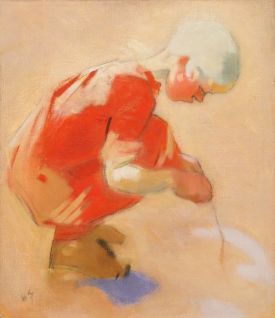 Kumdaki Kız, 1912. by Helene Schjerfbeck