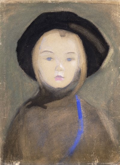 Mavi Kurdeleli Kız by Helene Schjerfbeck