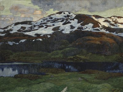 Kallsjön Yakınlarında Bir Yaz Akşamı (tuval üzerine yağlı boya) by Helmer Osslund