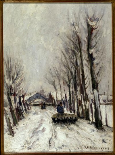 Kışın koyun sürüsü by Helmuth Liesegang