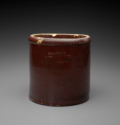 Jar, c. 1890-1894 (slip-glazed stoneware) by Henderson Pottery Works Henderson Pottery Works