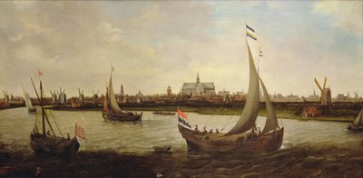 Haarlem'in kuzeyden görünümü (tuval üzerine yağlı boya) by Hendrick Cornelisz. Vroom