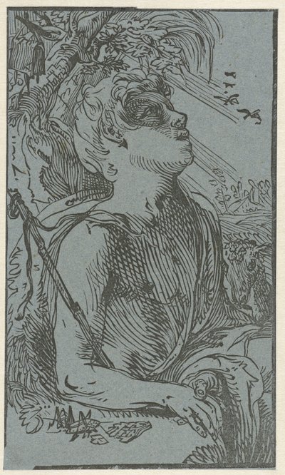 Vaftizci Yahya Vahşi Doğada by Hendrick Goltzius (attributed to)