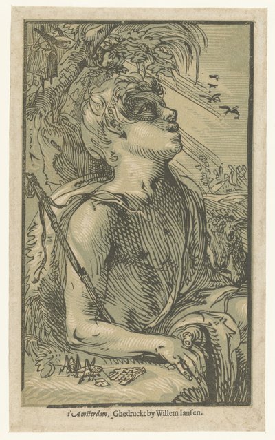 Vaftizci Yahya Vahşi Doğada by Hendrick Goltzius (attributed to)