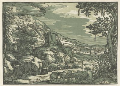 Arkadya manzarası by Hendrick Goltzius (rejected attribution)
