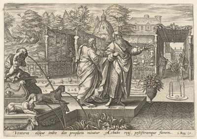 İlyas, Kral Ahab için kuraklık olacağını tahmin ediyor İlyas Tarihi (dizi adı) by Hendrick Goltzius (rejected attribution)