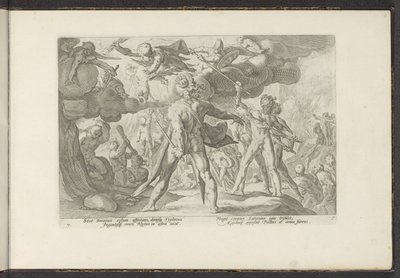 Devlerin Tanrıların Dünyasına Saldırısı Ovid'in Metamorfozları (dizi başlığı) Re-creations of P. Ovidius Naso (dizi başlığı) by Hendrick Goltzius (workshop of)