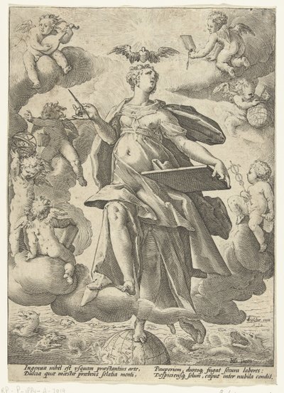 sanat alegori by Hendrick Goltzius (workshop of)