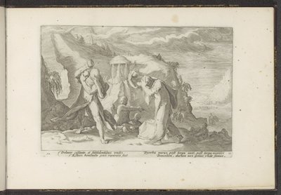 Deucalion ve Pyrrha yeni bir insan ırkı yaratıyor Ovid