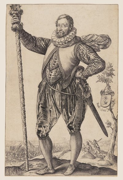 Sola Dönmüş Bir Turna Adamı by Hendrick Goltzius