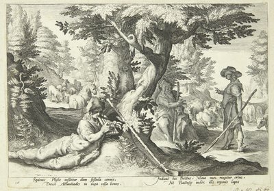 Battus taşa dönüşüyor by Hendrick Goltzius