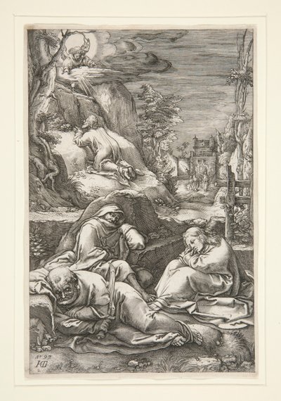 Zeytin Dağındaki İsa / Bahçedeki Acı by Hendrick Goltzius