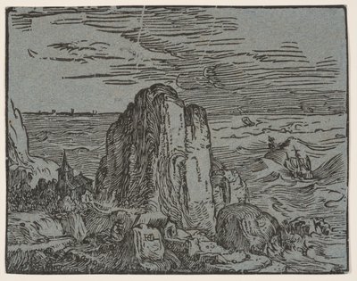 Deniz Kıyısındaki Uçurum by Hendrick Goltzius