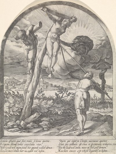 İnsan arzularını öldürmeli Manevi Avlar (dizi başlığı) by Hendrick Goltzius