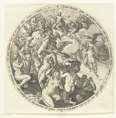Mübarekler cennette kabul edilir Son Yargı (dizi adı) by Hendrick Goltzius