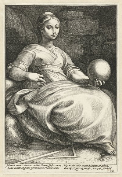 Erato The Nine Muses (dizi adı) by Hendrick Goltzius