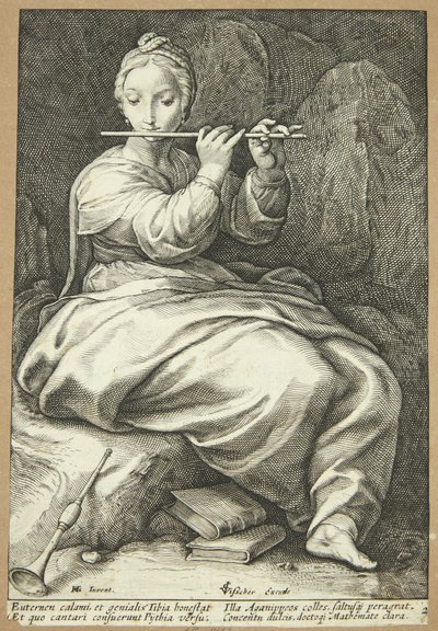 euterpe by Hendrick Goltzius