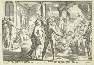 Faeton güneş arabası istiyor by Hendrick Goltzius
