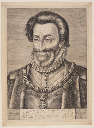 Fransa Kralı Henry IV by Hendrick Goltzius