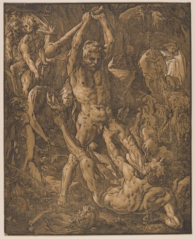 Herkül ve Cacus by Hendrick Goltzius