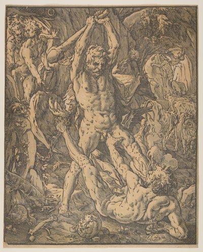 Herkül ve Cacus by Hendrick Goltzius