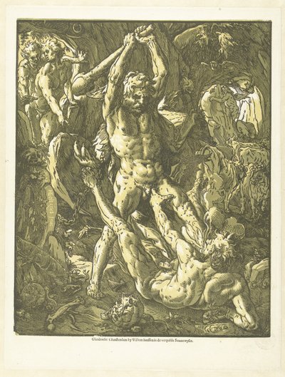 Herkül ve Cacus by Hendrick Goltzius