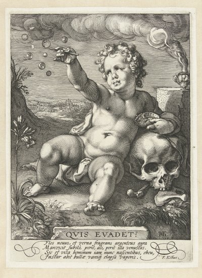 homo bül Kim kaçtı? (nesne üzerindeki başlık) by Hendrick Goltzius
