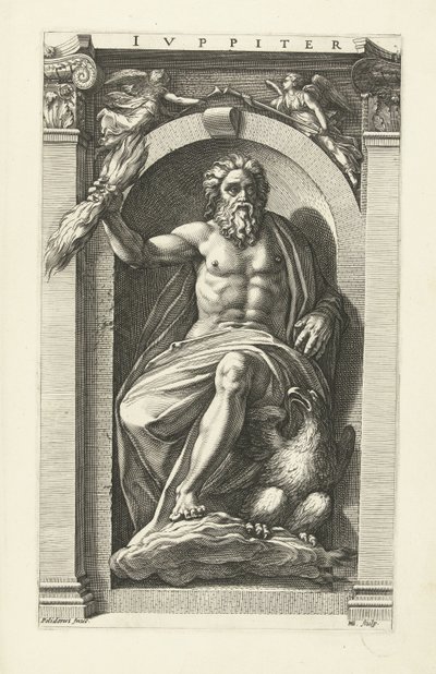 Jüpiter Jüpiter (nesne üzerindeki başlık) Sekiz Klasik Tanrı (dizi adı) by Hendrick Goltzius